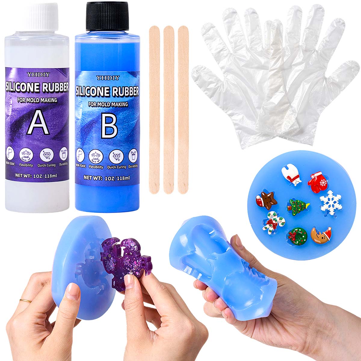 Soap Making Silicone Molds - Kit de fabrication de moules en