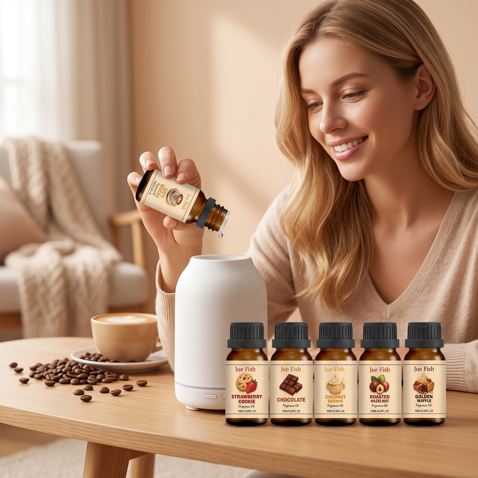 Soap Making Additives - Ensemble d'huiles parfumées pour café, 6