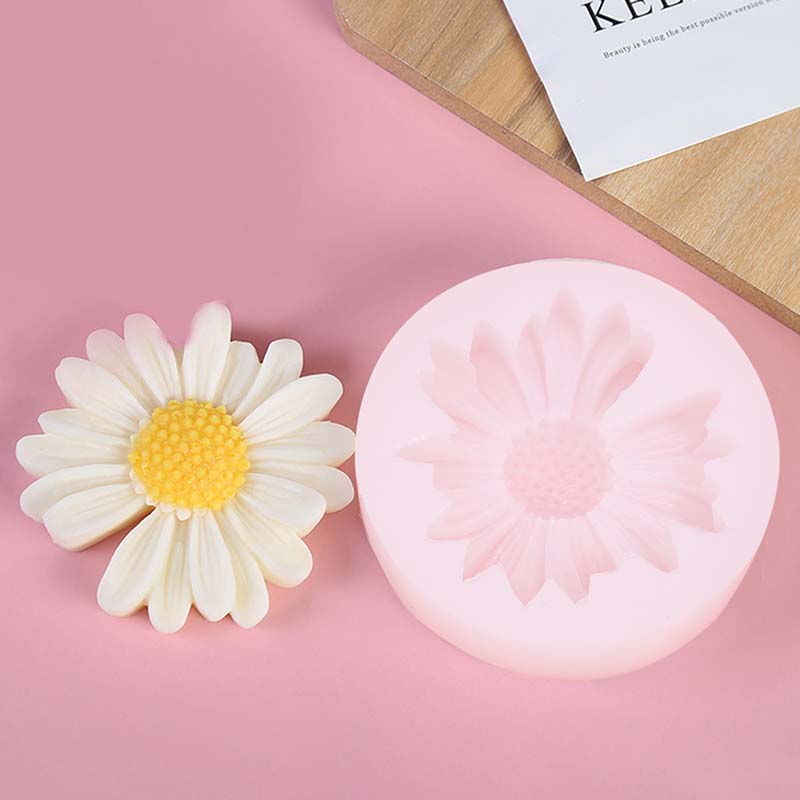Soap Making At Home - Moule à bougie en Silicone, marguerite,